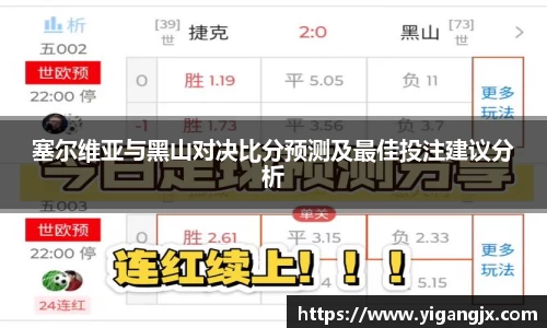塞尔维亚与黑山对决比分预测及最佳投注建议分析